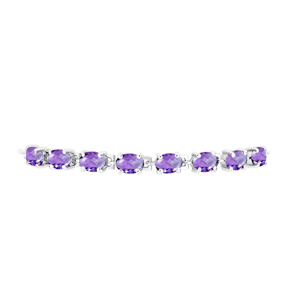 Pulsera de Plata con Amatista de Marruecos