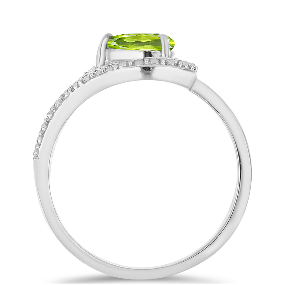 Anillo de Plata con Peridoto de Changbai 3 