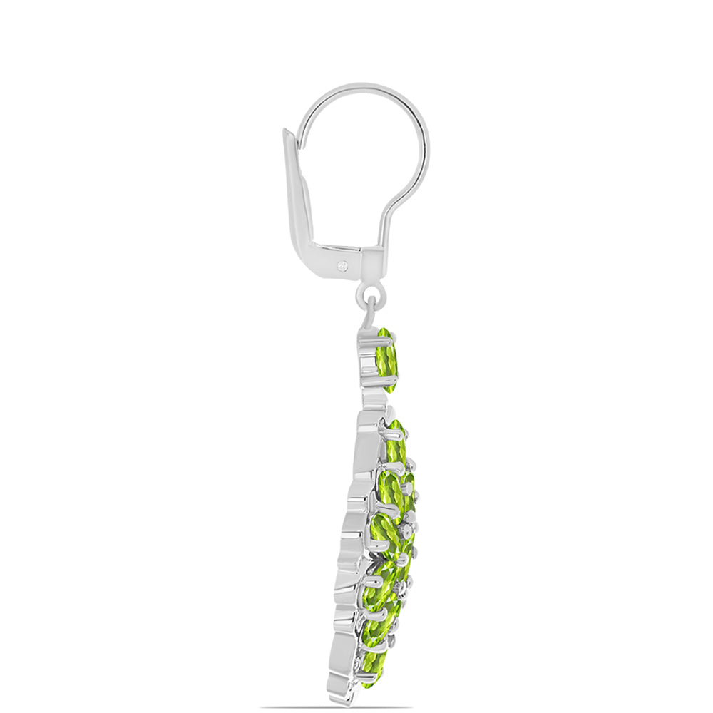 Pendientes de Plata con Peridoto de Changbai 2 