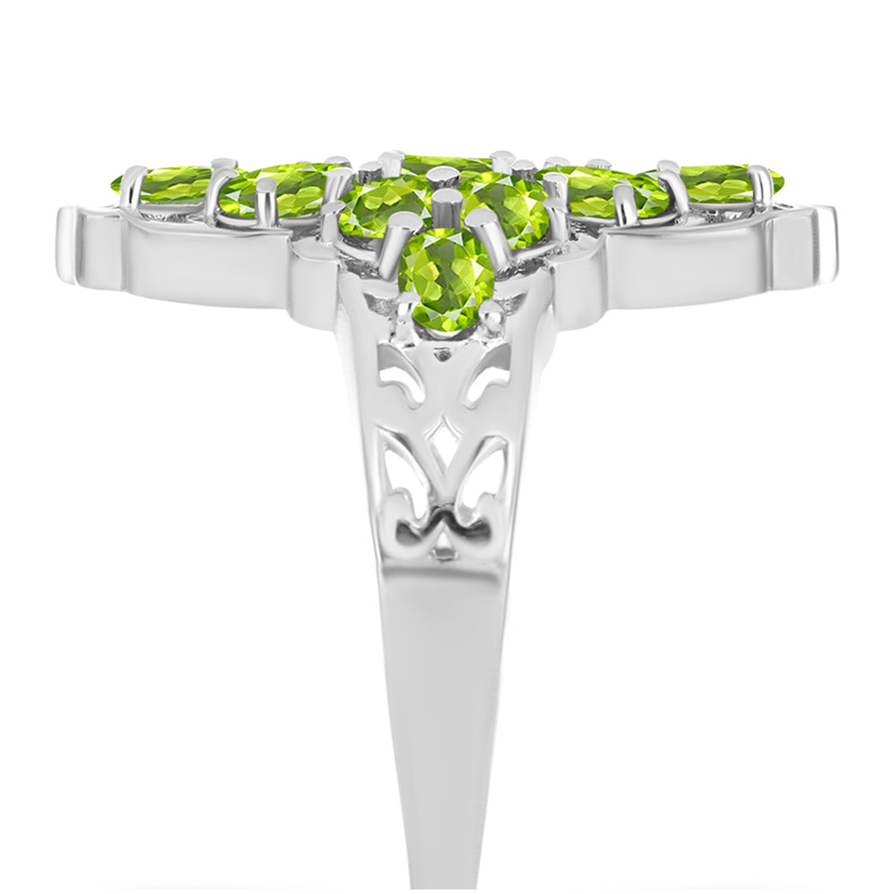Anillo de Plata con Peridoto de Changbai 4 