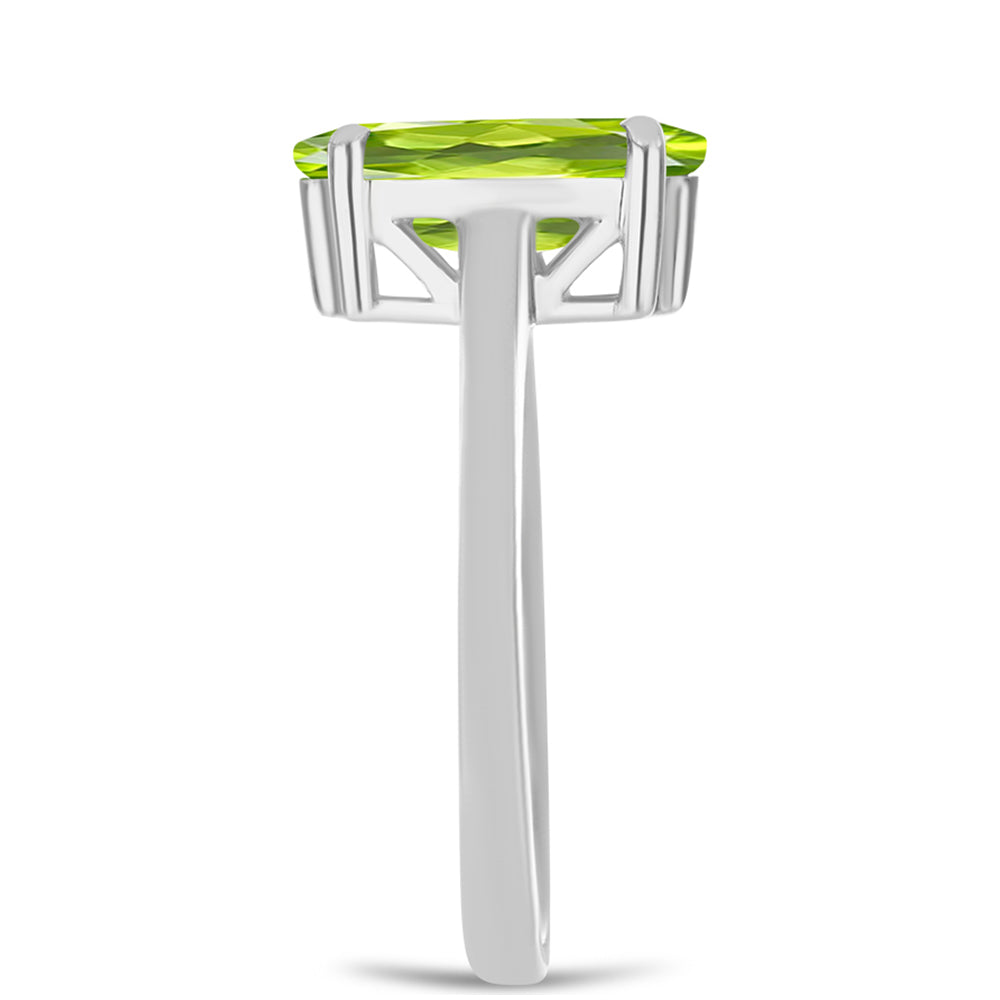 Anillo de Plata con Peridoto de Changbai 4 