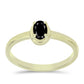 Anillo de Plata Bañada en Oro con Ónix negro de Suwar