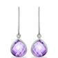 Pendientes de Plata con Amatista Rosa de Francia