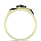 Anillo de Plata Bañada en Oro con Ónix negro de Suwar