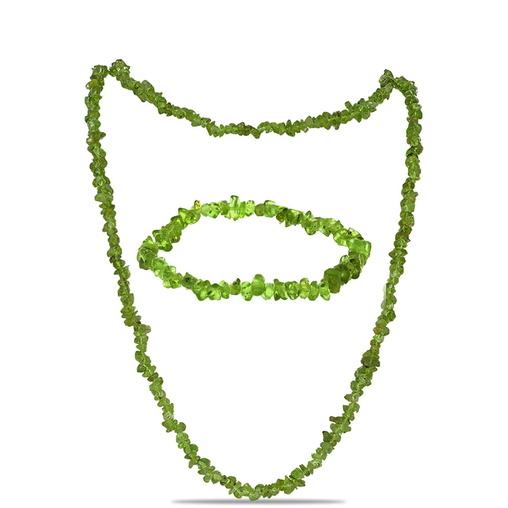 Conjunto Pepita con Peridoto de Changbai ( Collar +Pulsera ) 1 