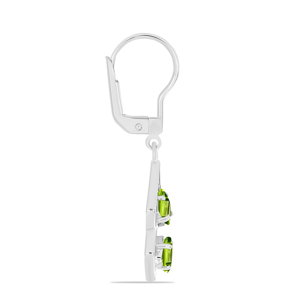 Pendientes de Plata con Peridoto de Changbai 2 