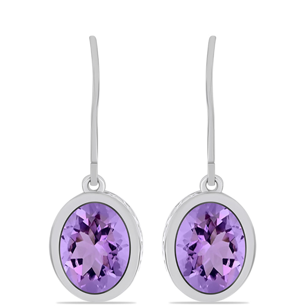Pendientes de Plata con Amatista Rosa de Francia