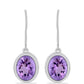 Pendientes de Plata con Amatista Rosa de Francia