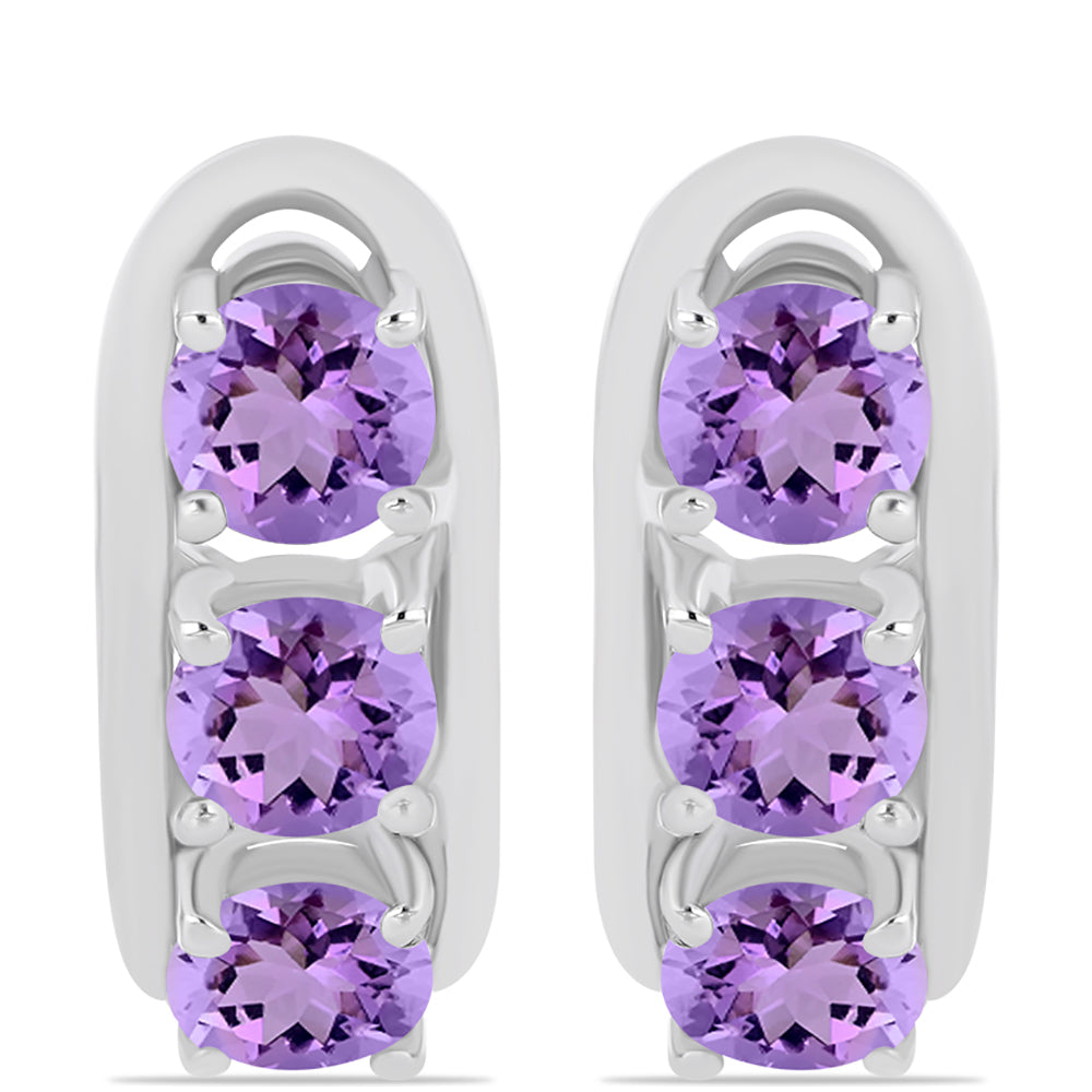 Pendientes de Plata con Amatista Rosa de Francia 1 