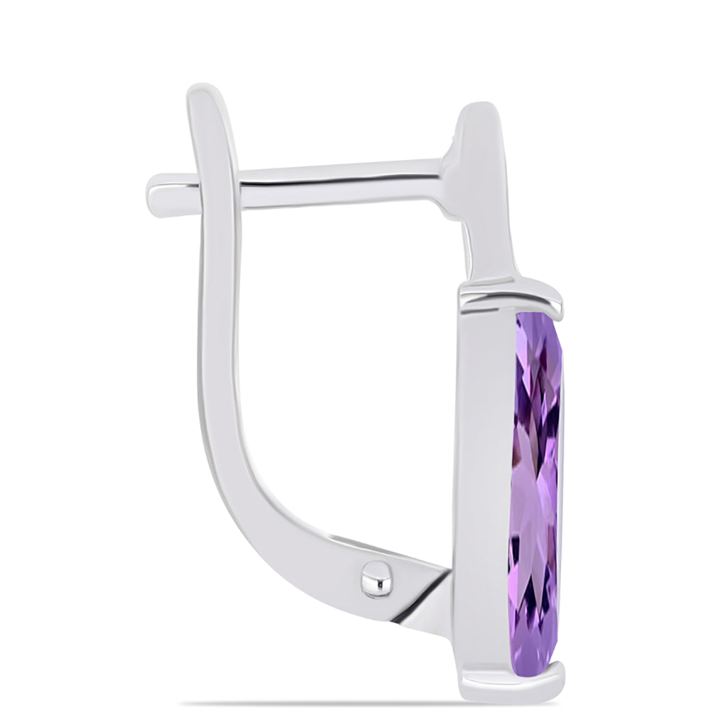 Pendientes de Plata con Amatista Rosa de Francia 2 