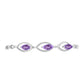 Pulsera de Plata con Amatista Rosa de Francia y Topacio Blanco