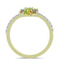Anillo de Plata Bañada en Oro con Zafiro Arco Iris Rosebery y Topacio Blanco