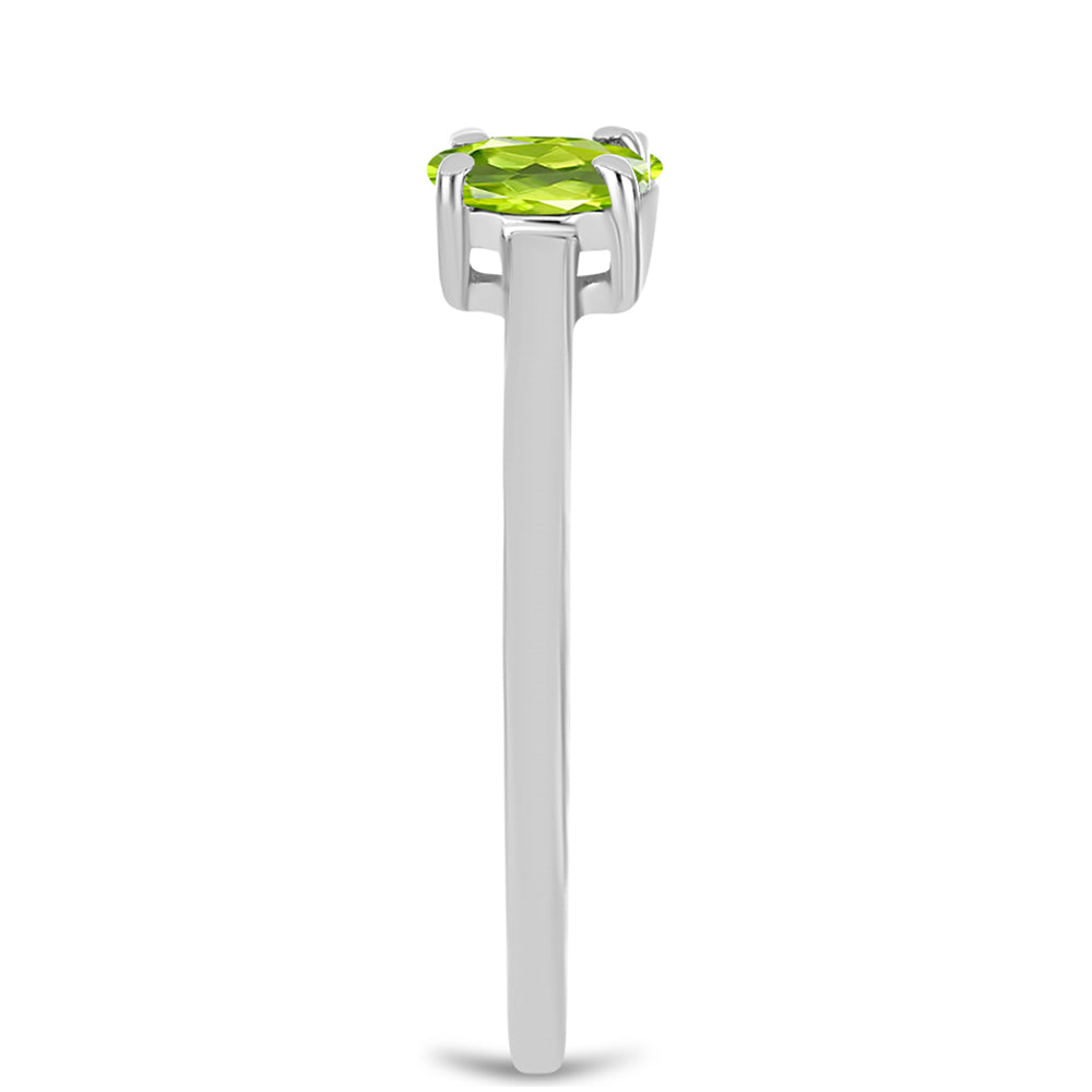 Anillo de Plata con Peridoto de Changbai 4 