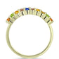 Anillo de Plata Bañada en Oro con Zafiro Arco Iris Rosebery