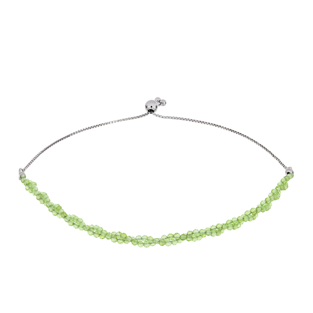 Pulsera de Plata con Peridoto de Changbai 1 