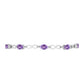 Pulsera de Plata con Amatista Rosa de Francia y Topacio Blanco