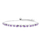 Pulsera de Plata con Amatista Rosa de Francia