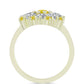 Anillo de Plata Bañada en Oro con Zafiro Amarillo Rosebery y Topacio Blanco