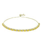 Pulsera de Plata Bañada en Oro con Zafiro Amarillo Rosebery y Topacio Blanco