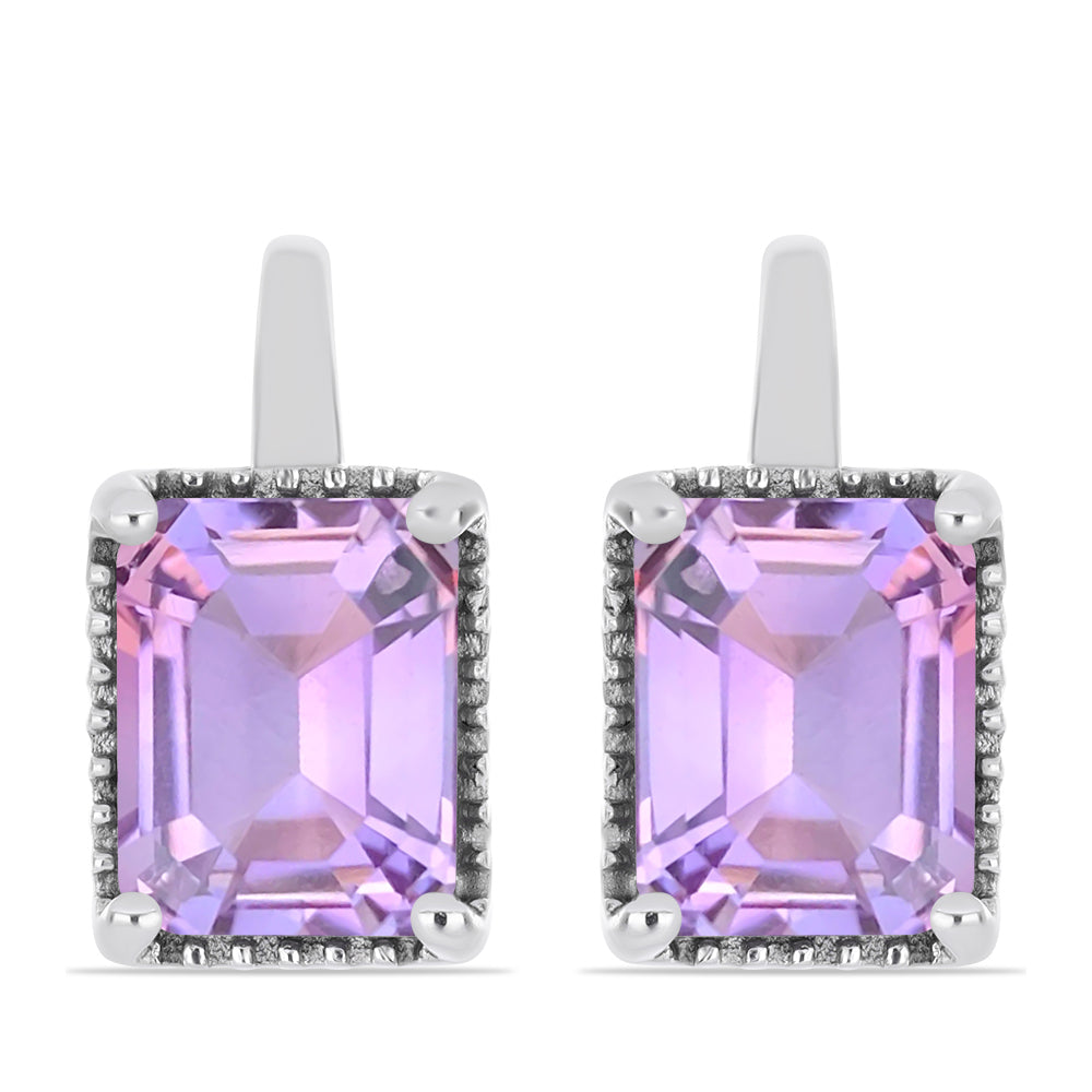 Pendientes de Plata con Amatista Rosa de Francia 1 