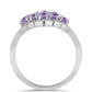 Anillo de Plata con Amatista Rosa de Francia y Topacio Blanco