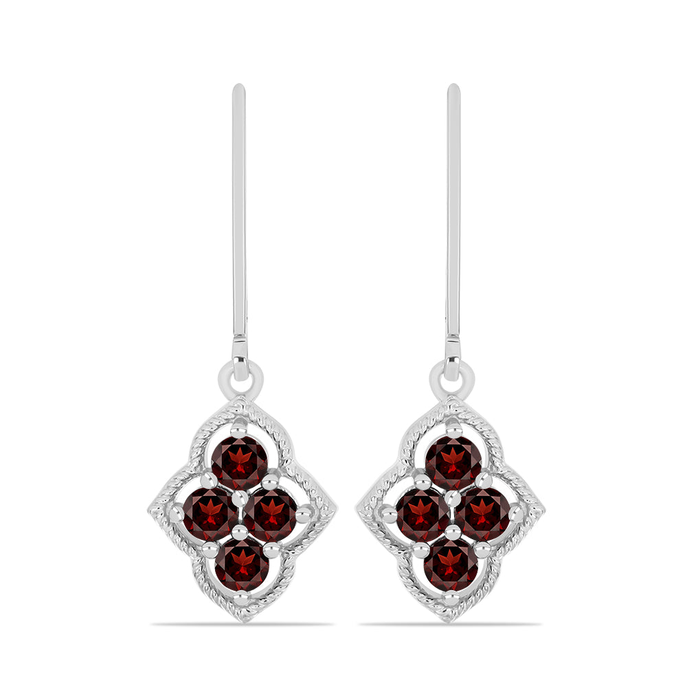 Pendientes de Plata con Granate Barton 1 