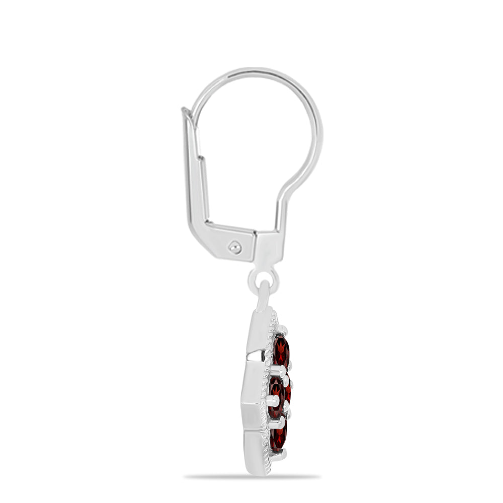 Pendientes de Plata con Granate Barton 2 