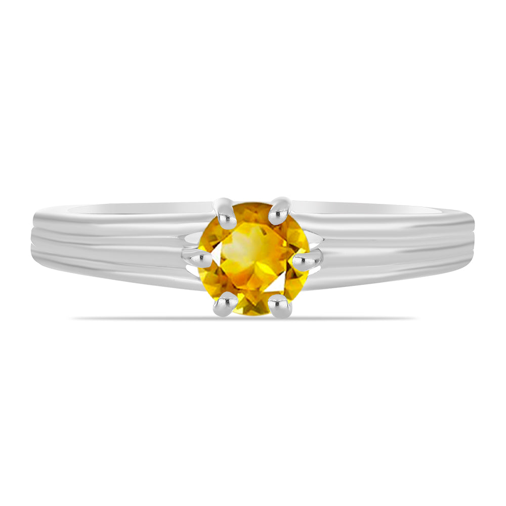 Anillo de Plata con Citrino de los Montes Urales 2 