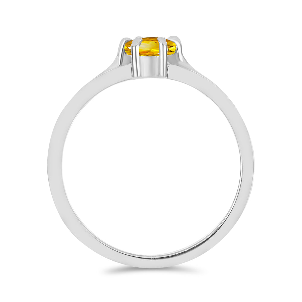 Anillo de Plata con Citrino de los Montes Urales 3 