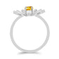 Anillo de Plata con Citrino de los Montes Urales