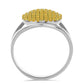 Anillo de Plata Bañada en Oro con Citrino de los Montes Urales