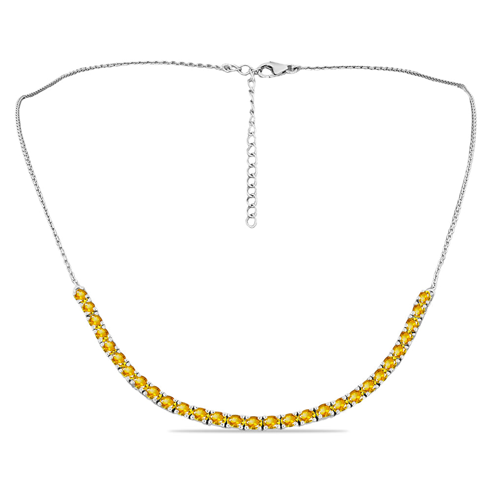 Collar de Plata con Citrino de los Montes Urales 1 