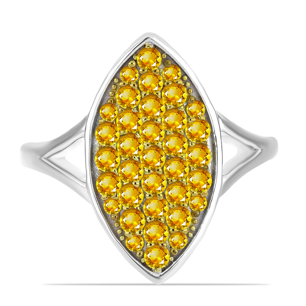 Anillo de Plata con Citrino de los Montes Urales 1 