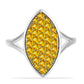 Anillo de Plata con Citrino de los Montes Urales