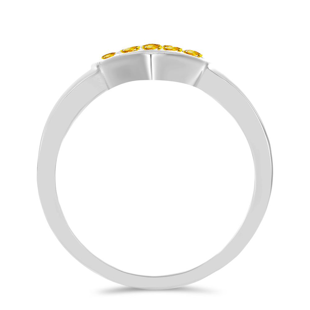 Anillo de Plata con Citrino de los Montes Urales 2 