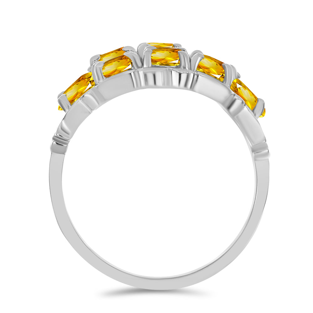 Anillo de Plata con Citrino de los Montes Urales 2 