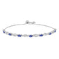 Pulsera de Plata con Tanzanita y Topacio Blanco