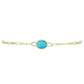 Pulsera de Plata Bañada en Oro con Turquesa Bella Durmiente