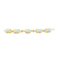 Pulsera de Plata Bañada en Oro con Ópalo Etíope de Lega Dembi y Topacio Blanco