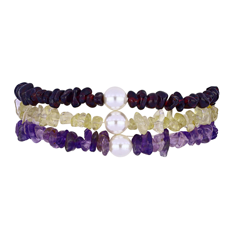 Conjunto Pepita con Granate Barton y Perla de Agua Dulce ( Pulsera ) 1 