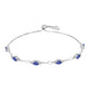 Pulsera de Plata con Tanzanita y Topacio Blanco