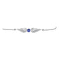 Pulsera de Plata con Tanzanita y Topacio Blanco