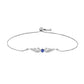 Pulsera de Plata con Tanzanita y Topacio Blanco
