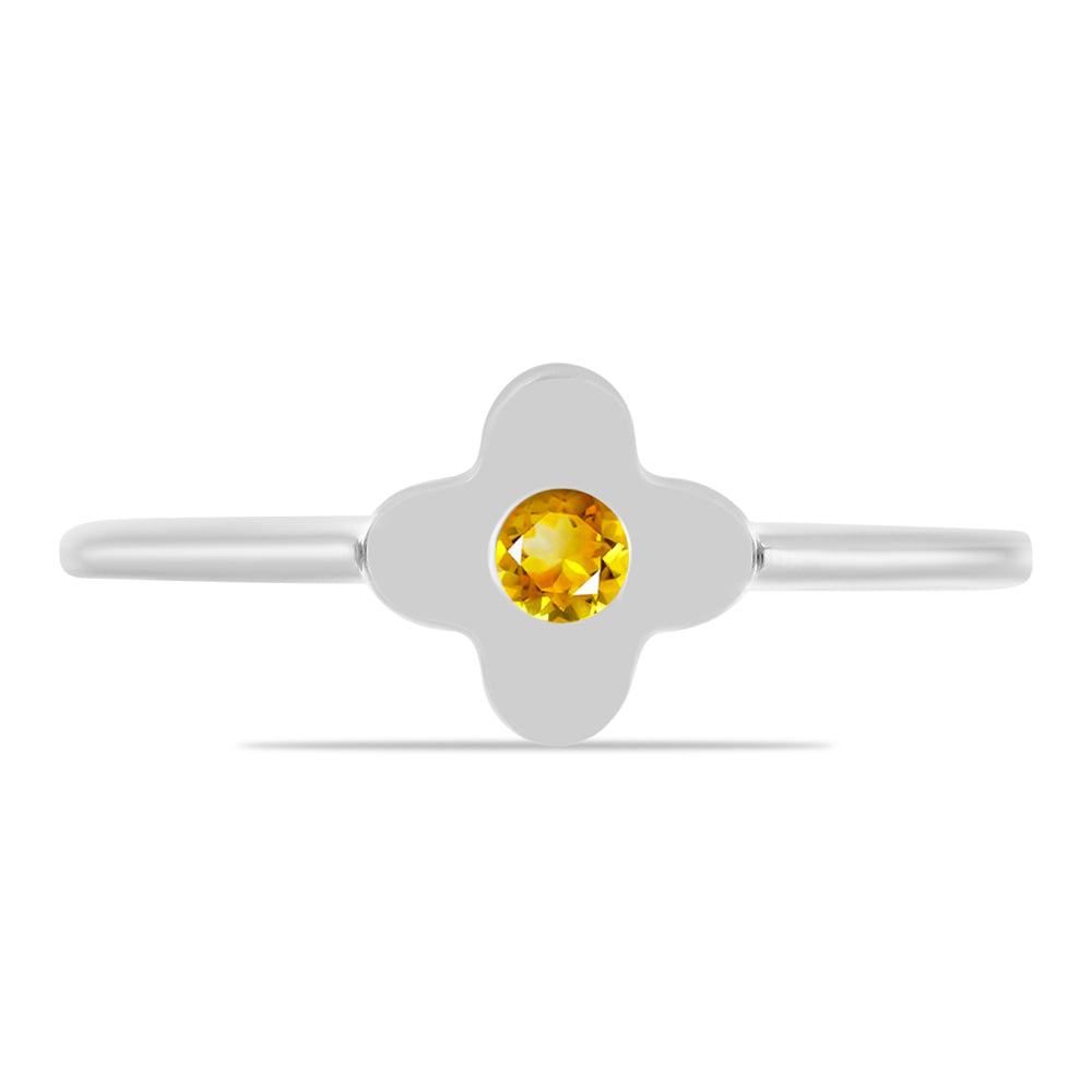 Conjunto de Plata con Citrino de los Montes Urales ( Pendientes +Anillo ) 3 