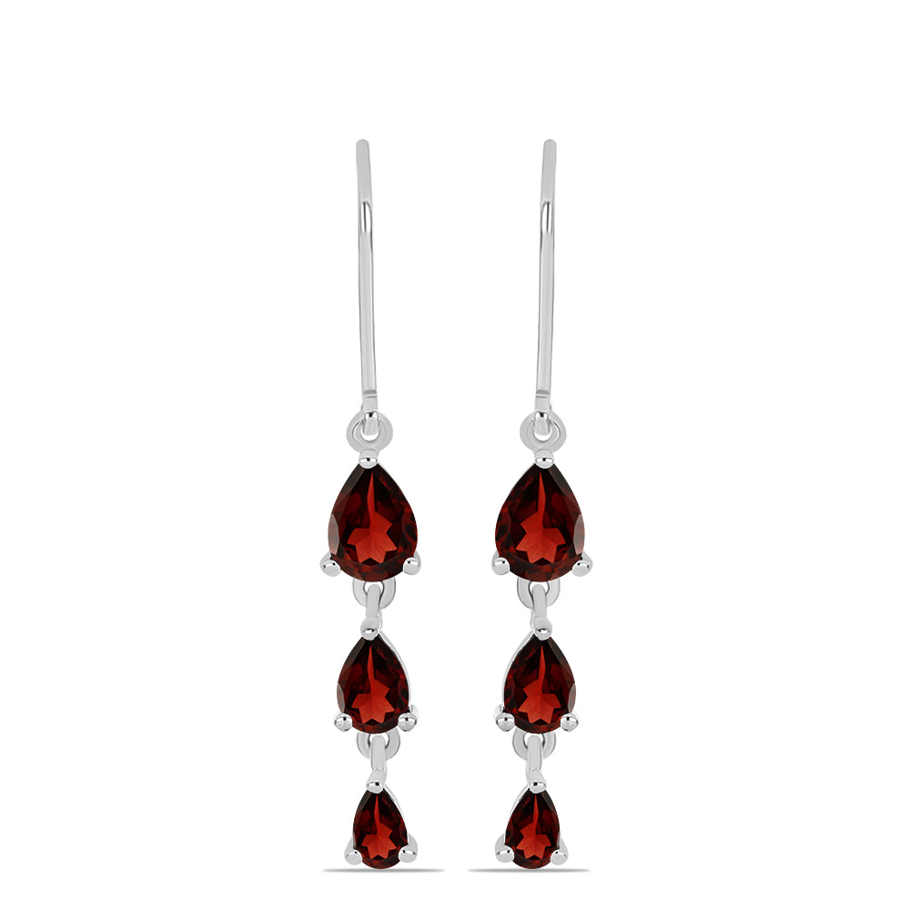 Pendientes de Plata con Granate Barton