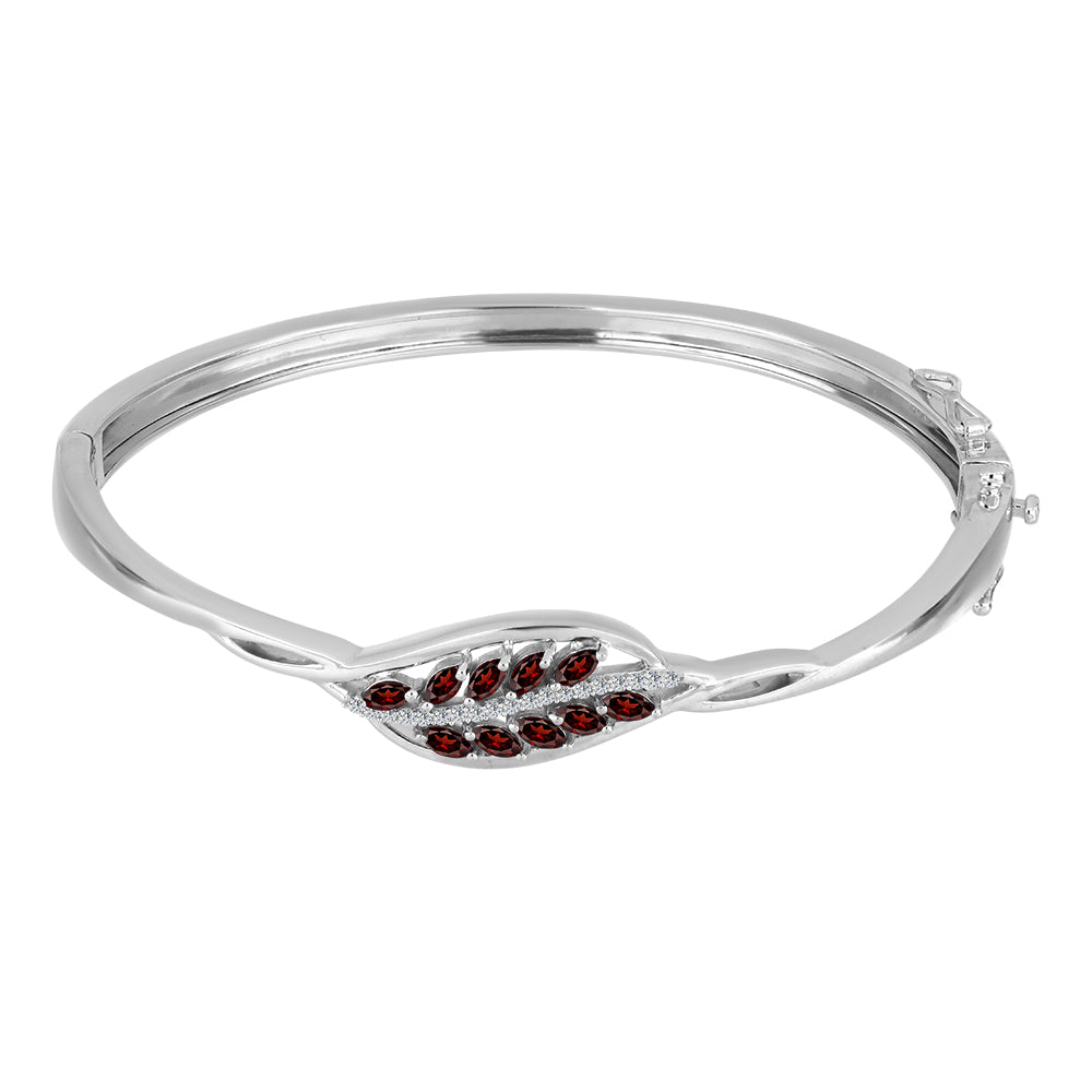 Pulsera de Plata con Granate Barton y Topacio Blanco 1 