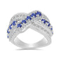 Anillo de Plata con Tanzanita y Topacio Blanco