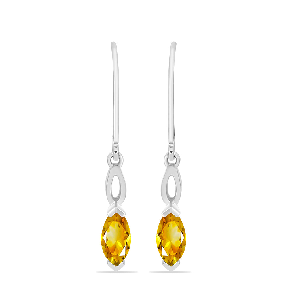 Pendientes de Plata con Citrino de los Montes Urales