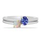 Conjunto de Plata con Tanzanita y Ópalo Etíope de Lega Dembi ( Anillo )