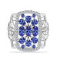 Anillo de Plata con Tanzanita y Topacio Blanco